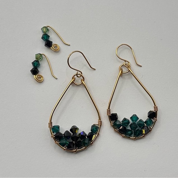 Handmade Jewelry - Handmade Swarovski Crystal earring set (2 pairs)